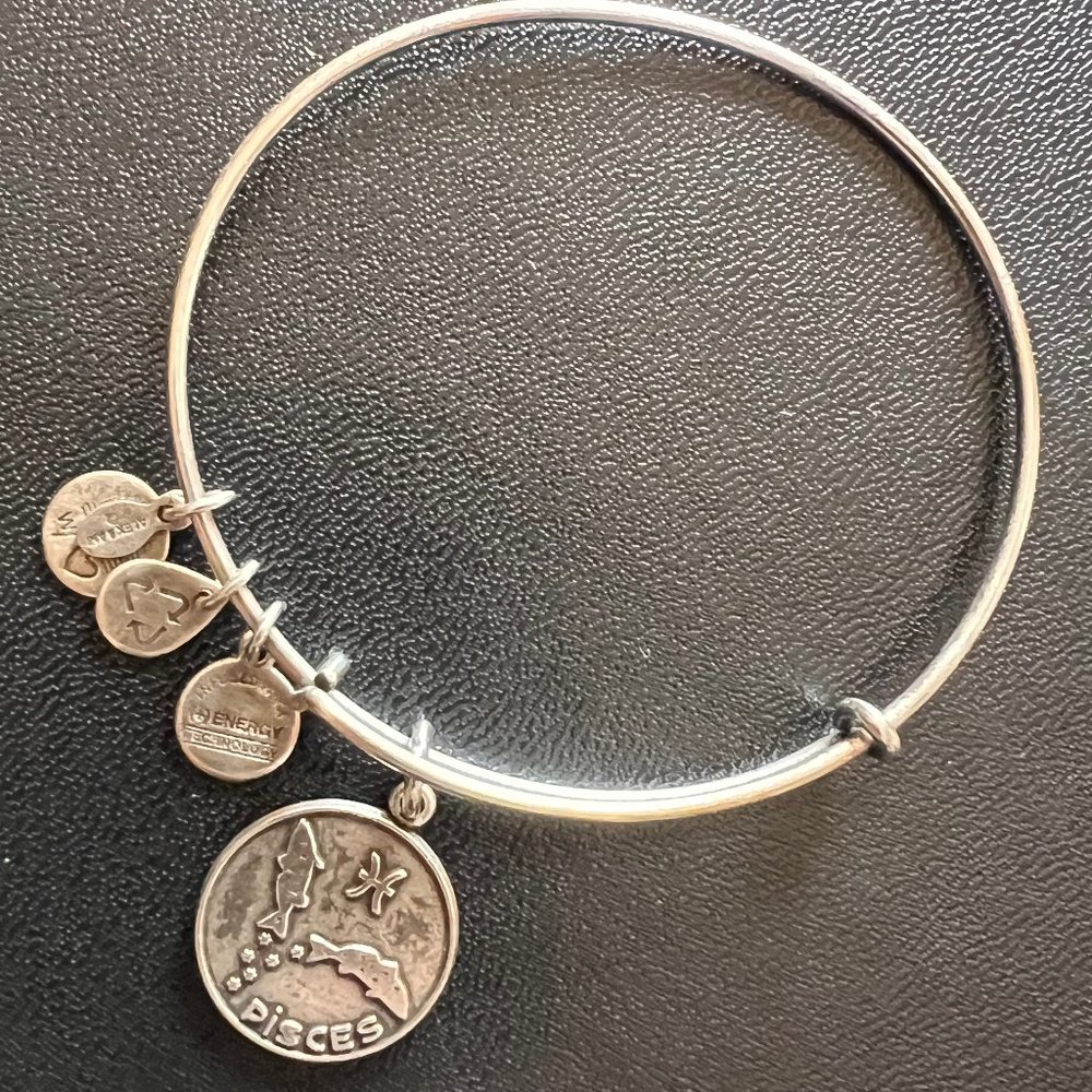 Alex + Ani Silver Pisces Charm Bracelet